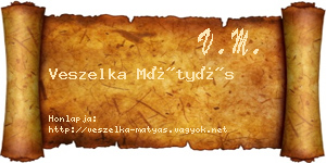 Veszelka Mátyás névjegykártya