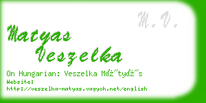 matyas veszelka business card